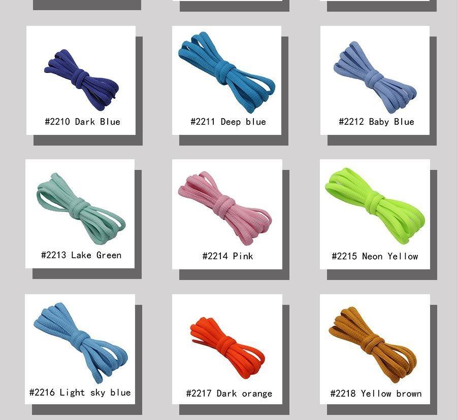 Pure Cotton Laces 6MM Oval Blue Purple Shoelaces Premium Cords Authentic Polyester Rope For