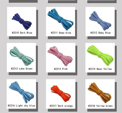 Authentic 6MM Oval Ropes Yellow Green Vivid Shoelaces Clothing Polyester Pure Cotton Flexible Laces