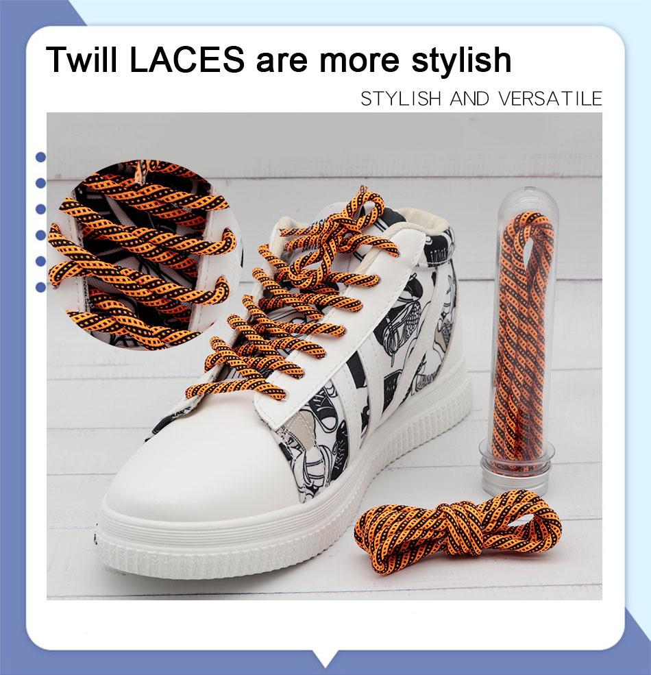 Shoelaces Clothing 4.5MM Orange Blue Ropes End With Plastic Tips Durable Polyester Laces For Bulk