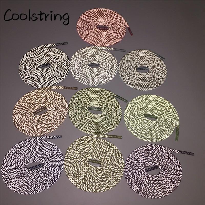 Fluorescent Highlight 3M Reflective Laces Sneaker Rope Shoelaces Athletic KIDS Bootlace For V2 350