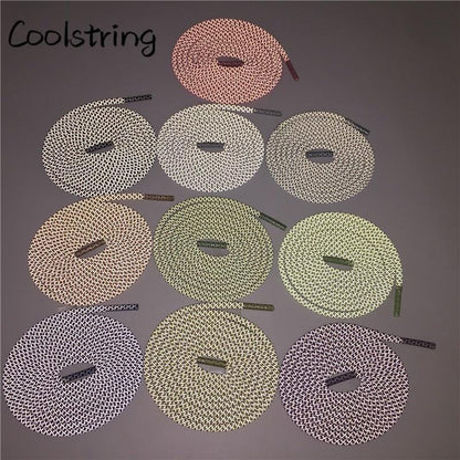 Fluorescent Highlight 3M Reflective Laces Sneaker Rope Shoelaces Athletic KIDS Bootlace For V2 350