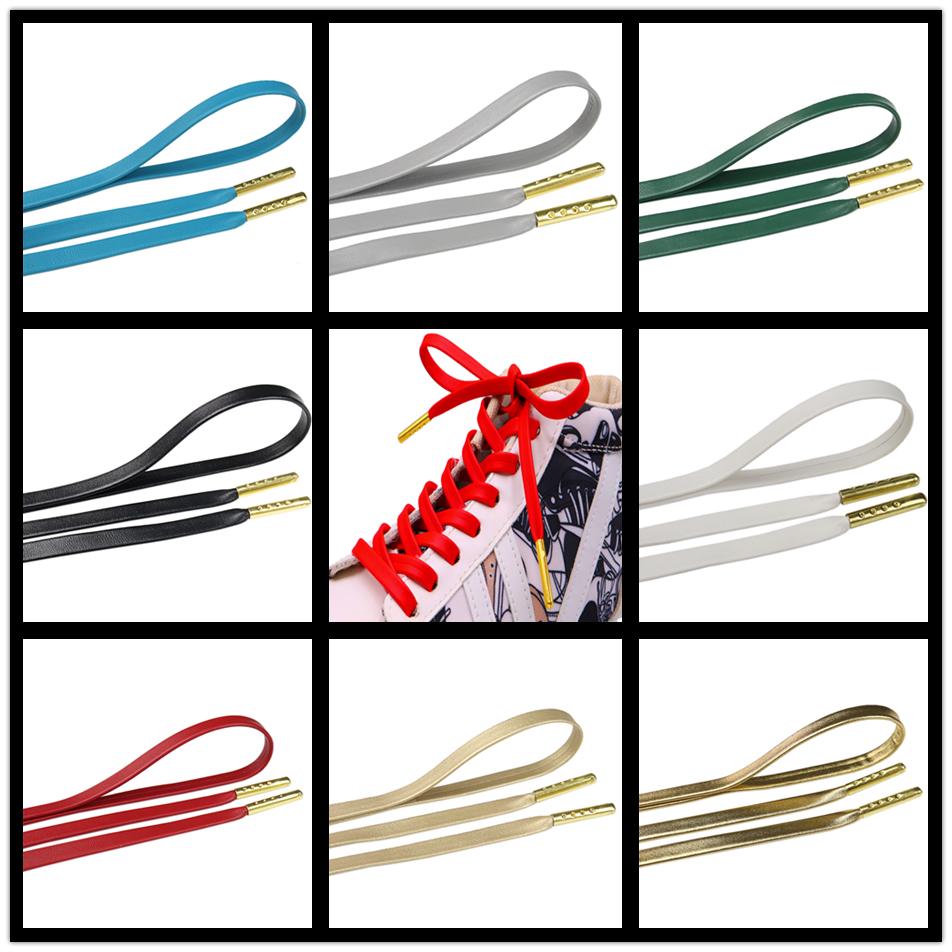 7MM Shoe Accessories Exquisite Quality PU Leather Shoelaces For Custom Cords Bulk Lace Order Drop