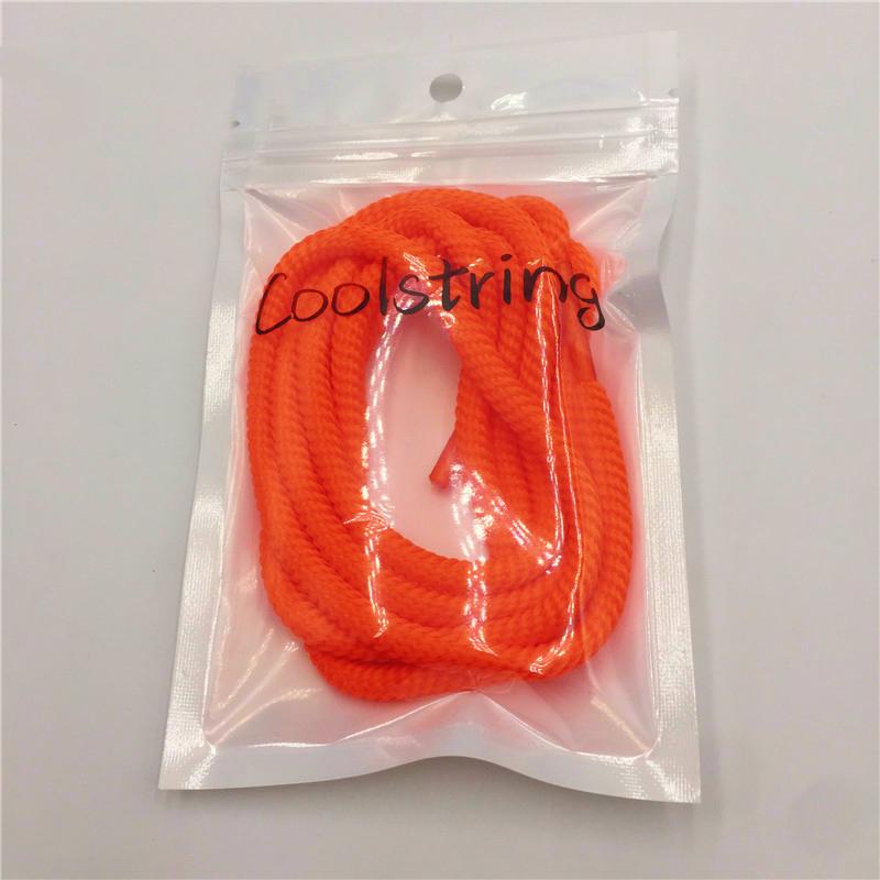 Bright Color 5mm Spiral Round Polyester Shoelaces novelty Sports Bootlaces For Mountaineering