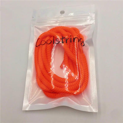 Bright Color 5mm Spiral Round Polyester Shoelaces novelty Sports Bootlaces For Mountaineering