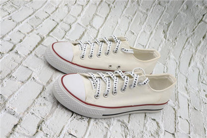 7MM Shoe Accessory Silk Screen Printing Belt Flat Canvas Strings Boots White Black 350 700 ShoeLaces