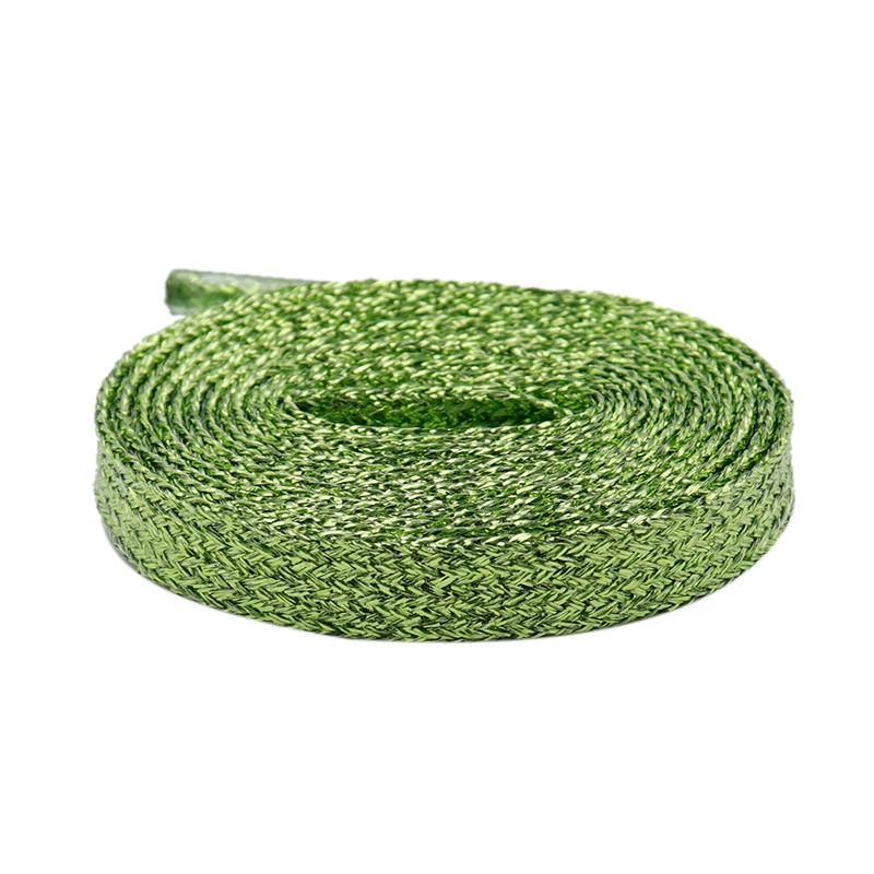 7MM Metallic Yarn Flat Laces Durable Material Making Pretty&Gorgeous Lady Boot Easy Lacets
