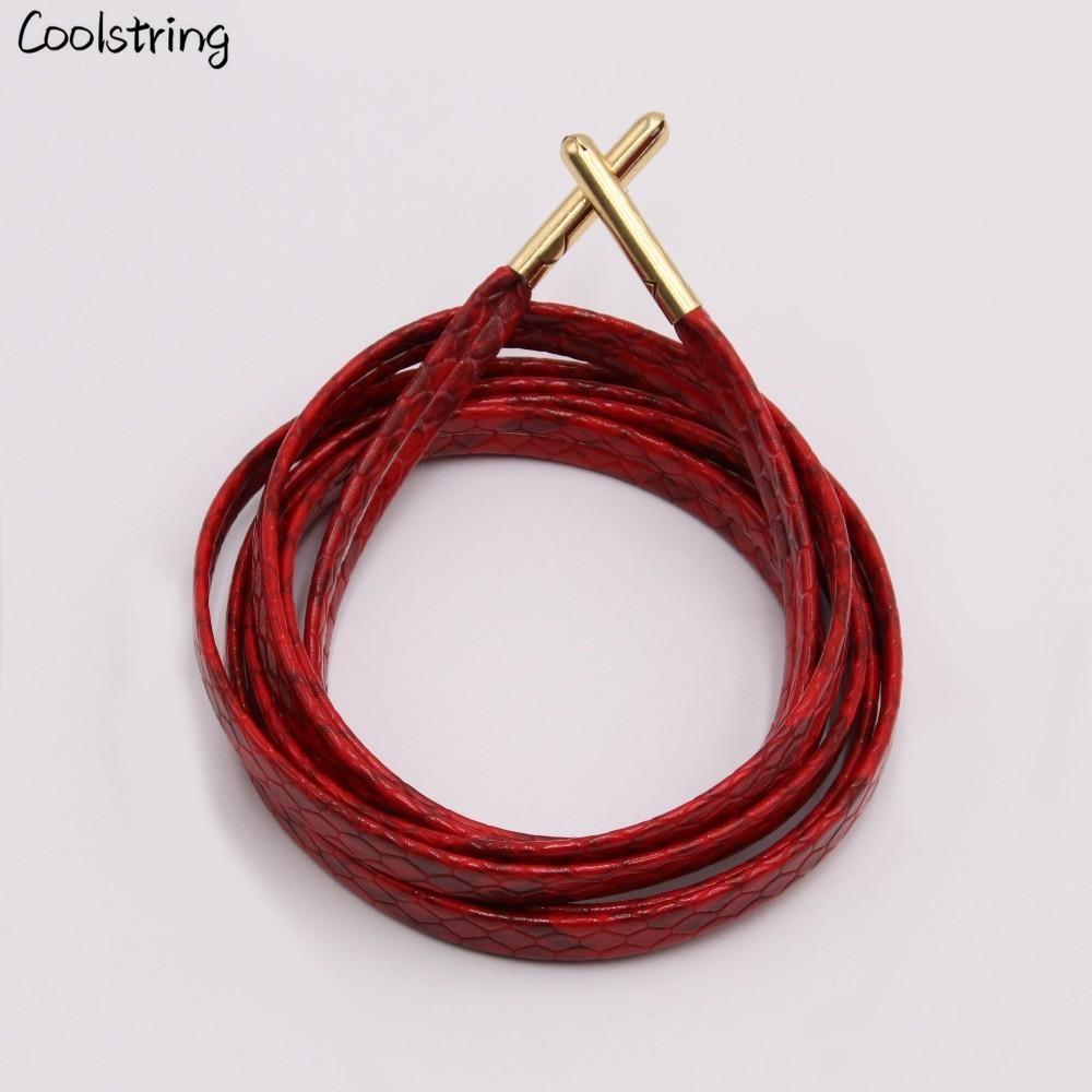 6 Colors Flat Snakeskin Snake Shoe Laces Luxury PU Leather LE ShoeLaces With Gold Metal Aglets For