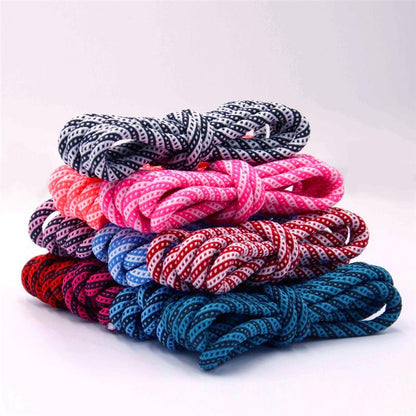 5MM Round Cords Spiral Plaid Polyester Shoelaces For Adult&Kid Men Women Sneaker 2021 Outdoor Sports