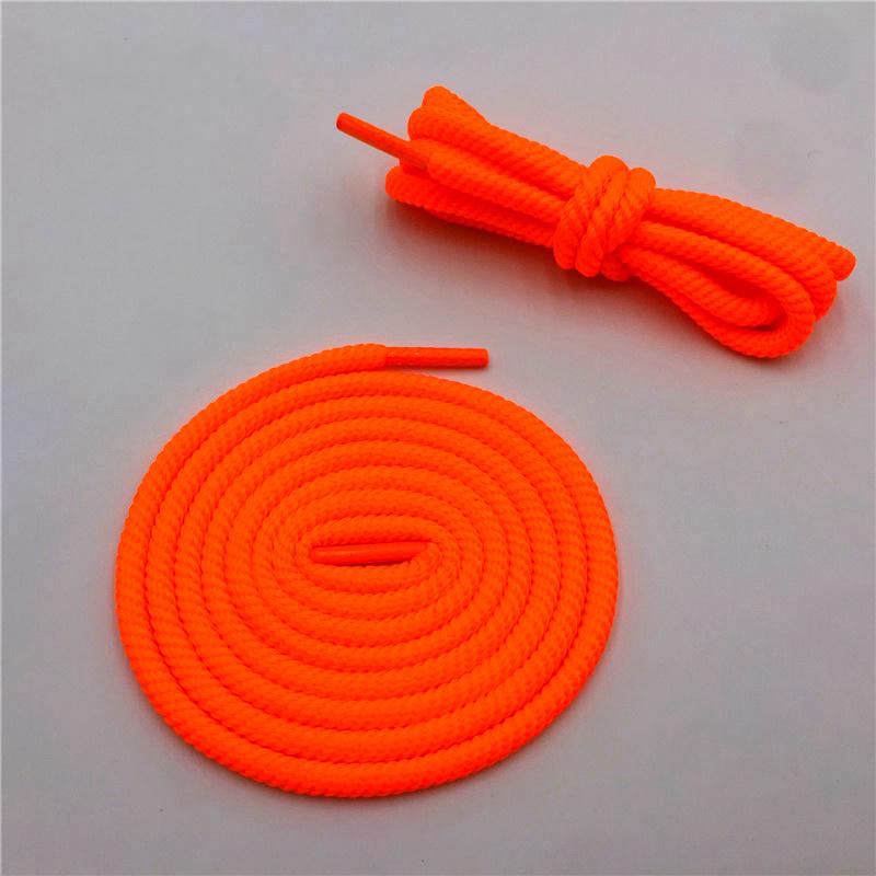 Bright Color 5mm Spiral Round Polyester Shoelaces novelty Sports Bootlaces For Mountaineering
