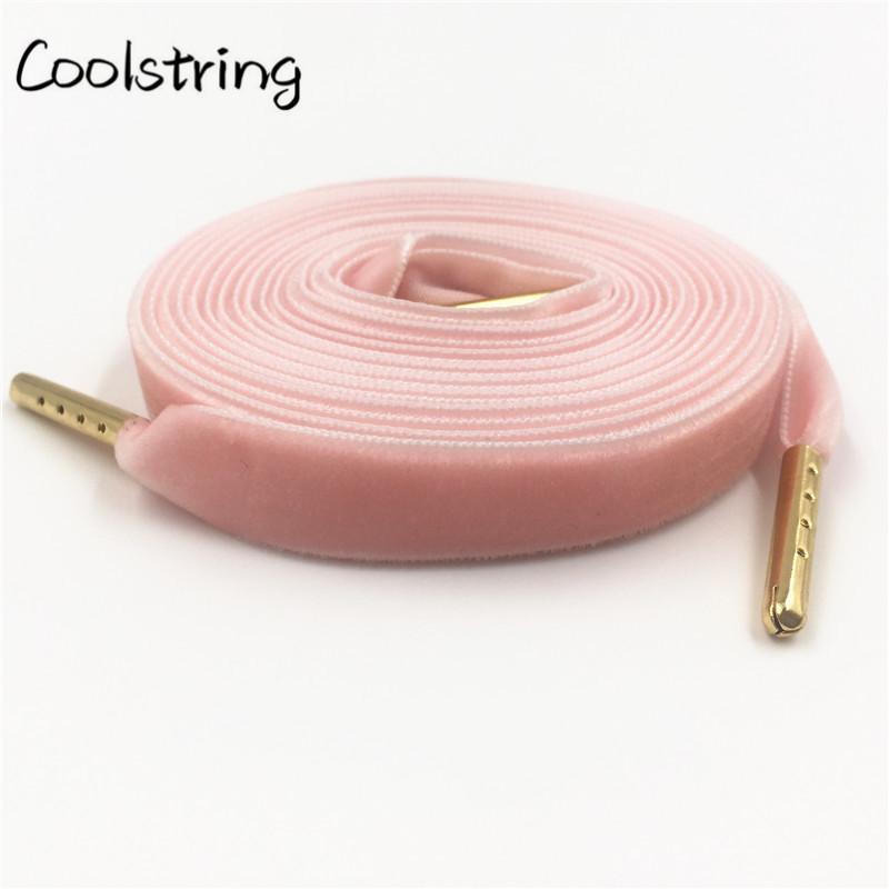 60-180cm Length 1.27 Cm Width Velvet Surface Shoelaces Women Men Black White Colorful Sports Casual