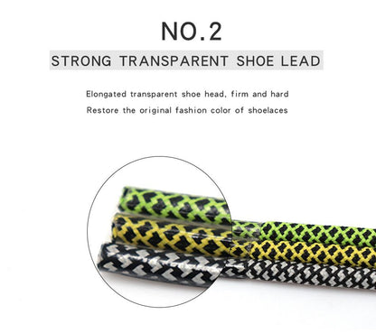 3MM Vogue Shoe Accessories Nice Polyester Shoelaces Green Yellow Youth Ropes For Young Guys Street