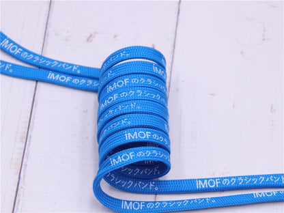 7MM Katakana Japanese Letter Silk Screen Printing Easy Cord Top Shoe Clothing Boots Canvas Laces