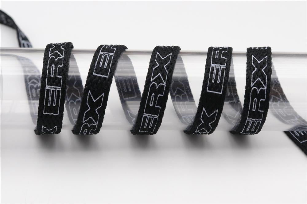 7MM Black-White Blue-Sapphire "ERX" Letter Printing Shoelaces Women Sneaker 2021 Canvas Ropes Flat