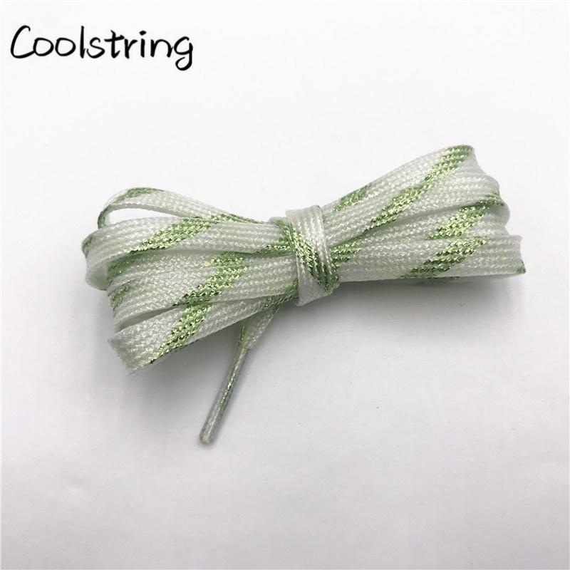 7mm Double Layer Shinning Colorful Glitter Shoelaces Long Shoe Laces White Black Red Gold Silver