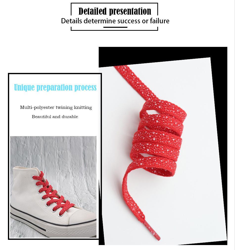 8MM Spray Point High Quality Shoelaces Easy Boots Canvas Ropes Adult&Kid Sneaker 2021 Unisex Black