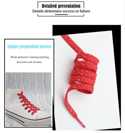 8MM Spray Point High Quality Shoelaces Easy Boots Canvas Ropes Adult&Kid Sneaker 2021 Unisex Black