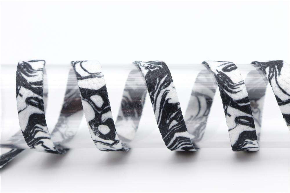 8MM Flat Type Shoe Accessories Wide Canvas Ropes Top Waist Laces Sneakers Women Men Black White Easy