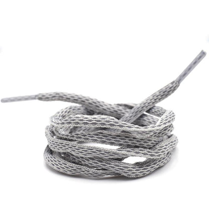 6MM Oval Reflective 3M Semicircular Ropes Athletic Highlight Shoe Latchet Grey Beige Eye-Catching