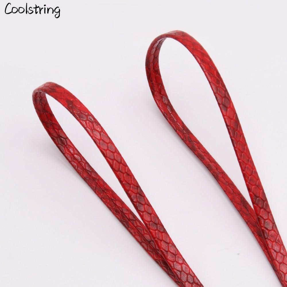 6 Colors Flat Snakeskin Snake Shoe Laces Luxury PU Leather LE ShoeLaces With Gold Metal Aglets For