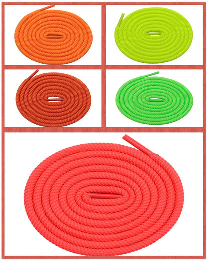 Spiral Pattern Colours Lively 4.5MM Outdoor Sport Shoelaces Green Yellow Orange Luxury Sneaker