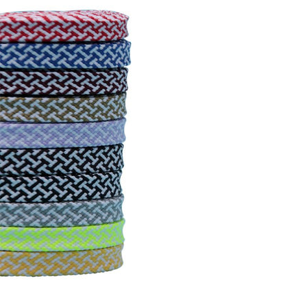 Weiou Official Laces Store Flat Shape 7MM Double-Color Combination Polyester Safety Shoelaces For