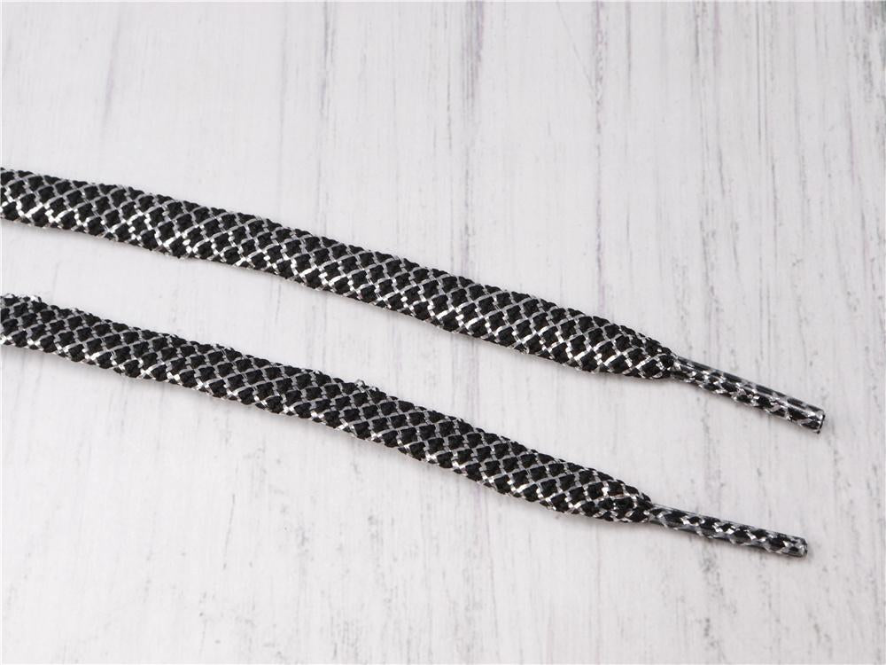 8MM A Pair Shoe Accessories Cheaper Metallic Yarn Shining Shoelaces Rough Texture For Business Men