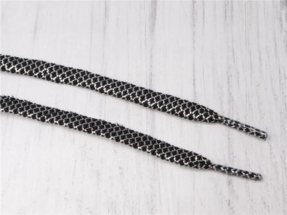 8MM A Pair Shoe Accessories Cheaper Metallic Yarn Shining Shoelaces Rough Texture For Business Men