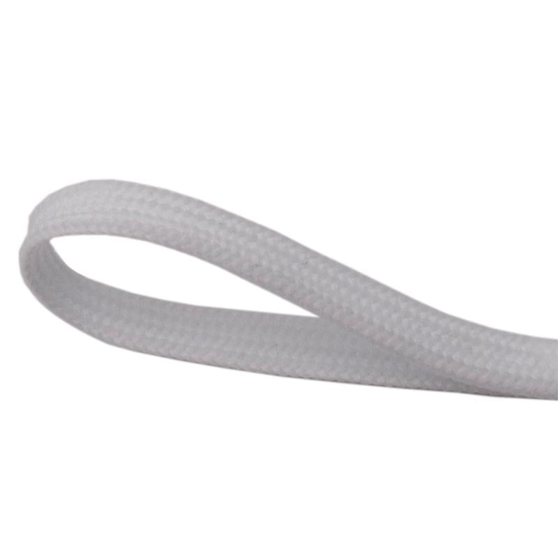 6MM Shoe Accessories White Black Double Layer Polyester Shoelaces Women Sneaker Flat Type Solid