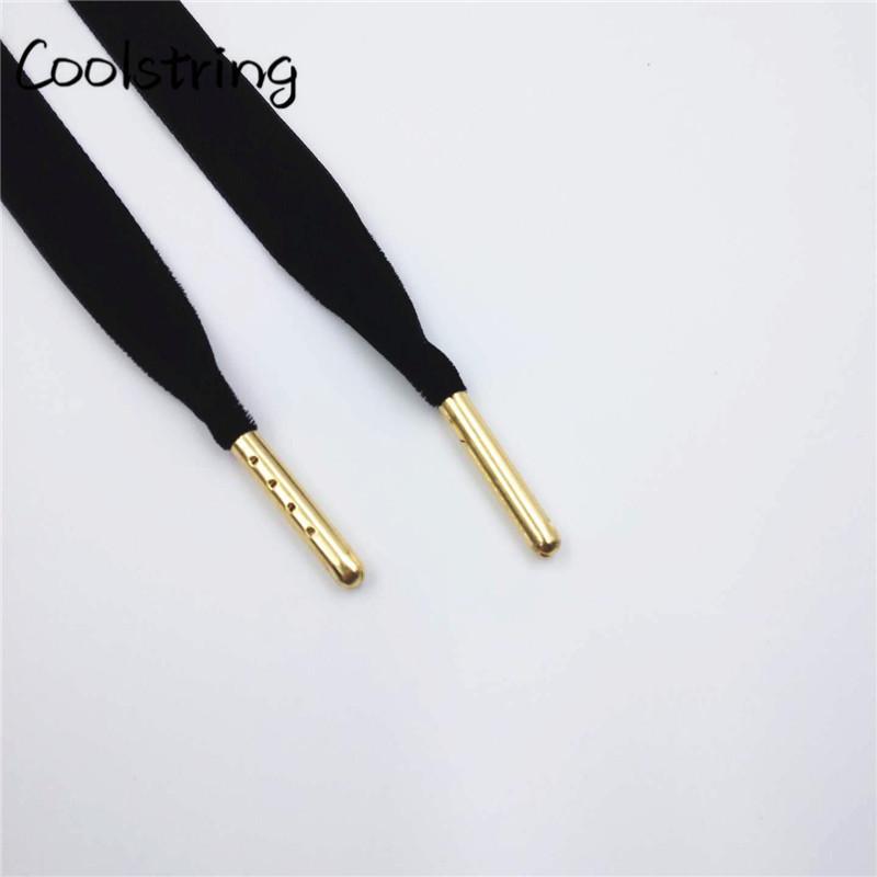 60-180cm Length 1.27 Cm Width Velvet Surface Shoelaces Women Men Black White Colorful Sports Casual