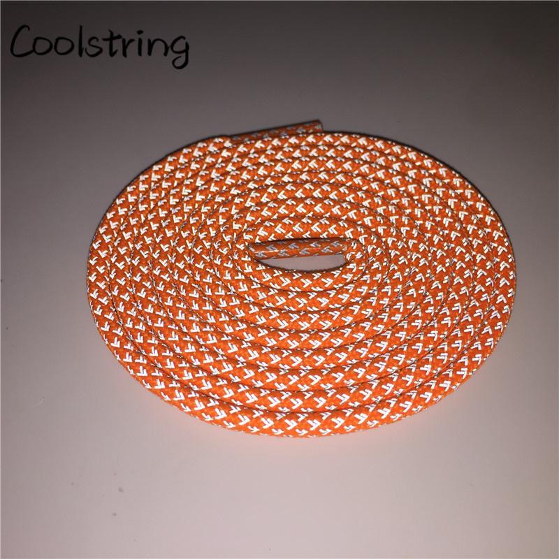 Highlight 3M Round Reflective Shoelace Colored Shoe String Cool Grey Lace Customized Safety Easy Tie