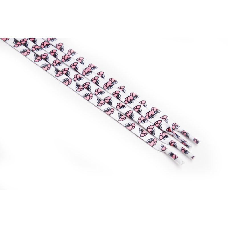 Cute Owl Pink of Sesame Street Series Shoestring Flat Cotton Shoe laces Adorable owl Cartoon Women