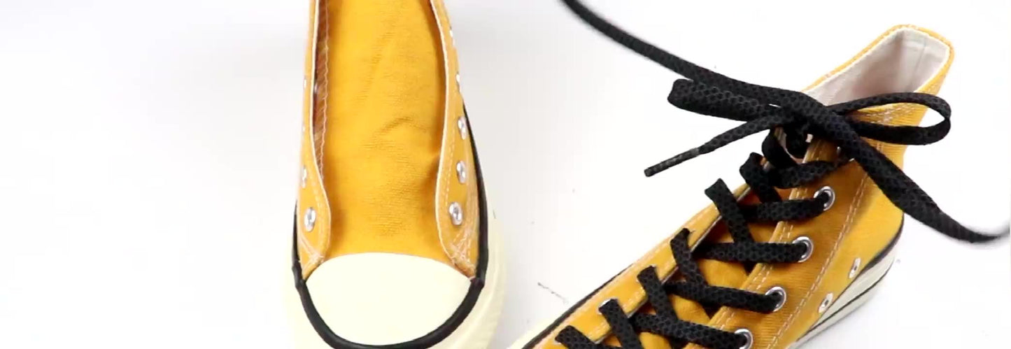 7MM Shoe Accessories Flat Type Black White Reflective Laces Top Shoelaces Glow In The Dark Easy