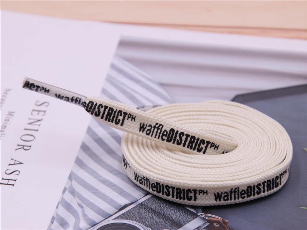 Double Sides English Letter Print Shoelace Polyester Flat Shoe Laces Clothing Sport Bootlaces For