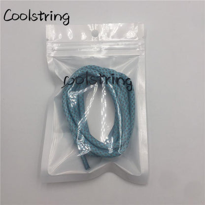 Highlight 3M Round Reflective Shoelace Colored Shoe String Cool Grey Lace Customized Safety Easy Tie