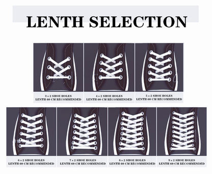 8MM Flat Type Shoe Accessories Wide Canvas Ropes Top Waist Laces Sneakers Women Men Black White Easy