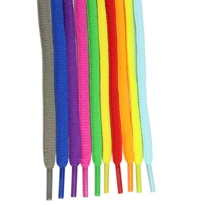 8.5MM Red Gray Purple Pink Solid Colors Oval Shape Wide Shoelaces 1Pair Ropes Suit For Trendy