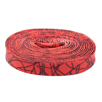 7MM Red Black Thunder Pattern Heat Transfer Printing Shoelace Unisex For Trendy Shoe Easy Bootslace