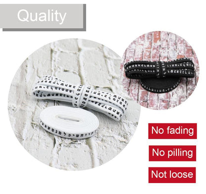 7MM Shoe Accessory Silk Screen Printing Belt Flat Canvas Strings Boots White Black 350 700 ShoeLaces