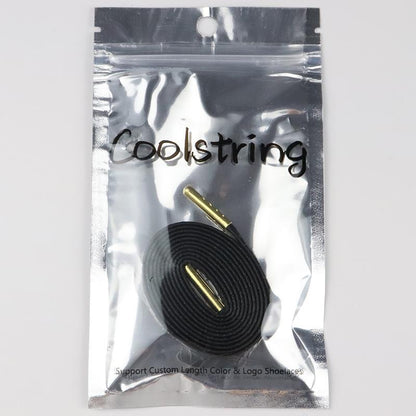 7MM Top Shoe Accessories Black Solid Color Flat Shoelaces Business Boots Canvas Shoes For Office