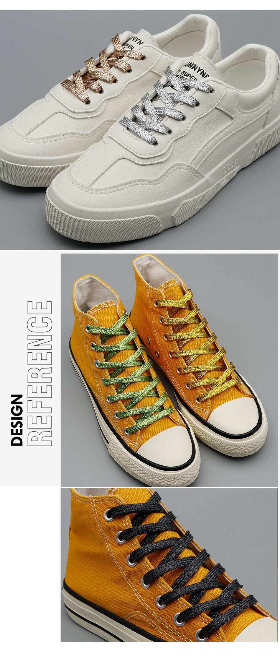 7MM Metallic Yarn Flat Laces Durable Material Making Pretty&Gorgeous Lady Boot Easy Lacets