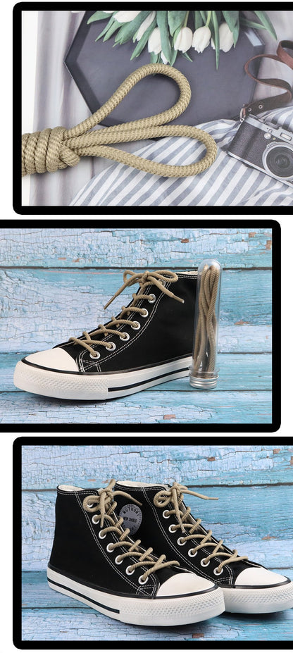 Shoe Accessory 4.5MM Khaki Strong Polyester Ropes For Hiking Boots Unisex Women Sneaker 2021