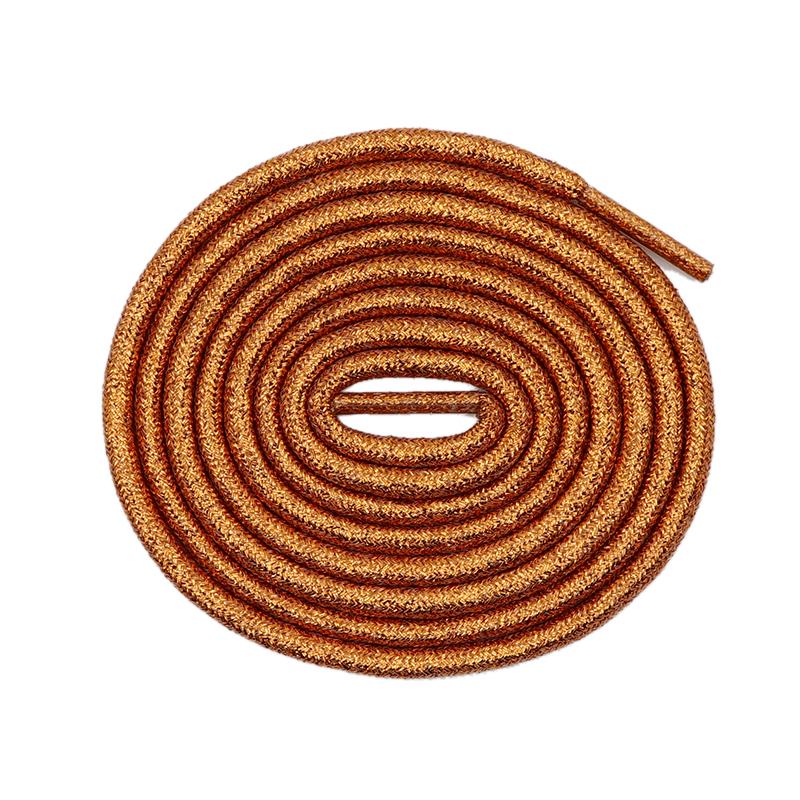 Luxury 4.5MM Rose Golden Metallic Yarn Ropes Pretty Beautiful Laces For Trendy Sneaker High