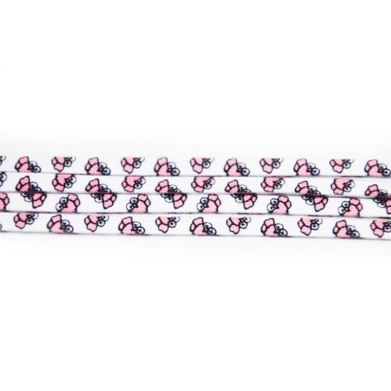 Cute Owl Pink of Sesame Street Series Shoestring Flat Cotton Shoe laces Adorable owl Cartoon Women