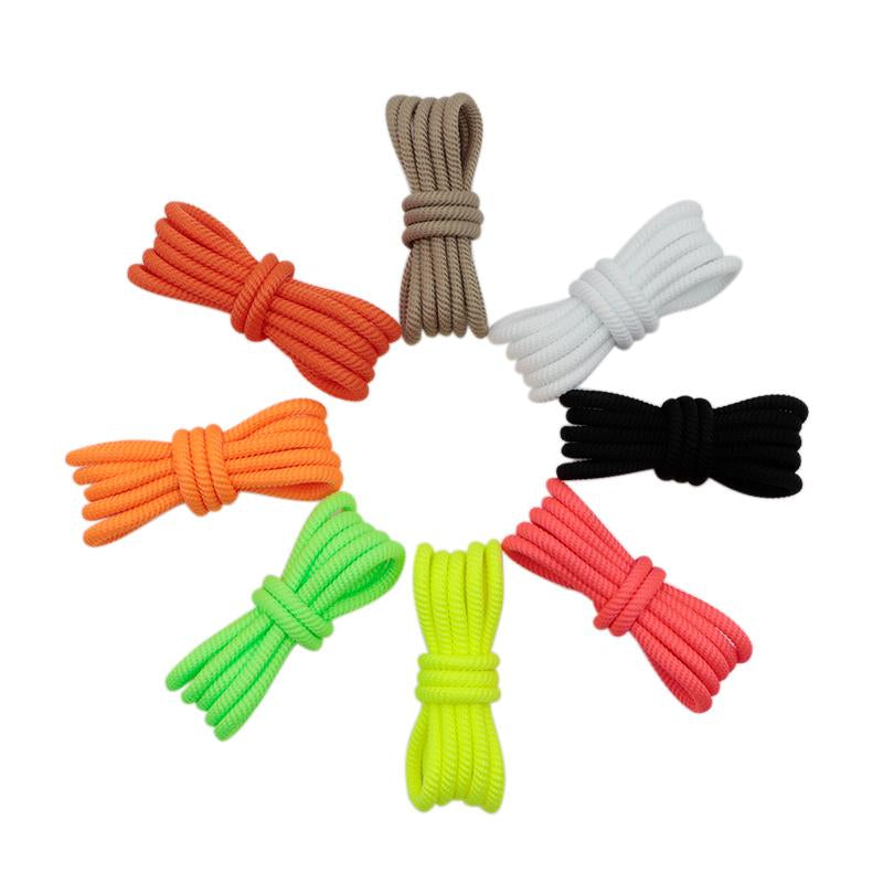 Spiral Pattern Colours Lively 4.5MM Outdoor Sport Shoelaces Green Yellow Orange Luxury Sneaker