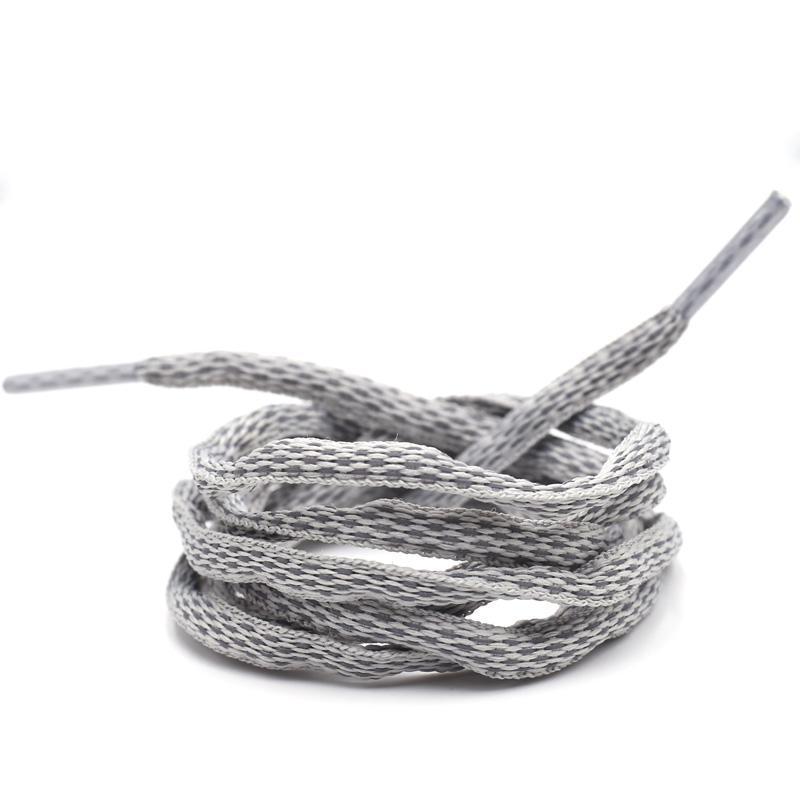 6MM Oval Reflective 3M Semicircular Ropes Athletic Highlight Shoe Latchet Grey Beige Eye-Catching