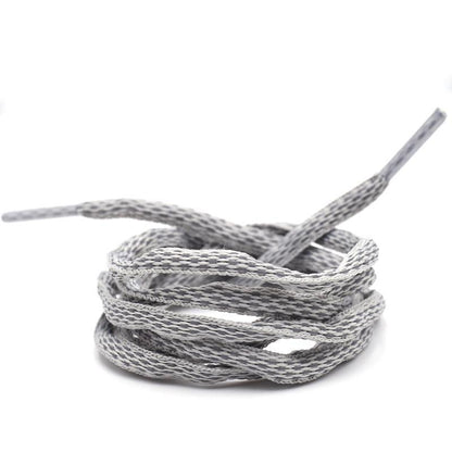 6MM Oval Reflective 3M Semicircular Ropes Athletic Highlight Shoe Latchet Grey Beige Eye-Catching