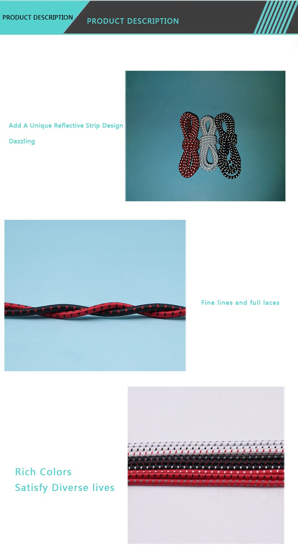 Best Shoe Accessories 3MM Reflective&Elastic Shoelaces Trendy Men Women Sneaker 2021 Sport Leisure