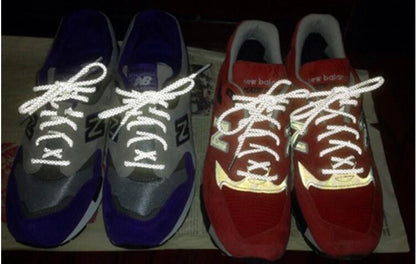 Fluorescent Highlight 3M Reflective Laces Sneaker Rope Shoelaces Athletic KIDS Bootlace For V2 350