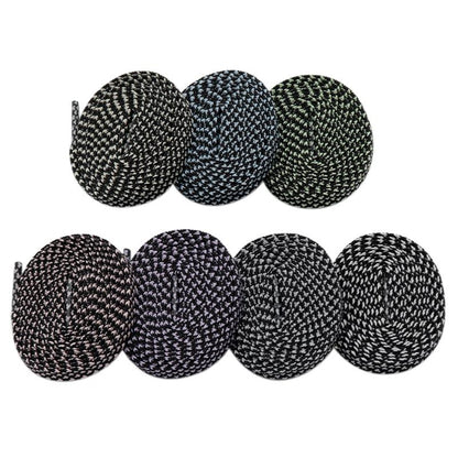 7MM Pro Bright Luminous Lace Flat Shape Neon Shoelace Nice Glow In Dark For Trendy Youth Street