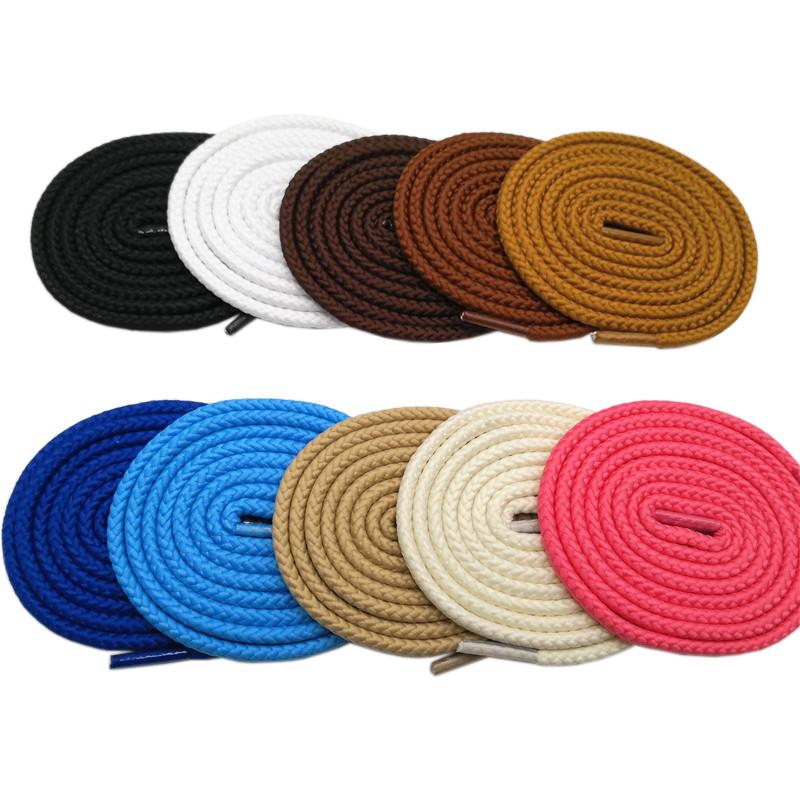 1 Pair Solid Color Round Shoe Laces Unisex Casual Shoelaces Sneakers Shoestring For Canvas Shoes